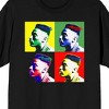 Rock The Bells Collage Side View Man Crew Neck Short Sleeve Men's Black T-shirt - 2 of 3