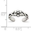 Black Bow Jewelry Antiqued Daisy and Twist Toe Ring in Sterling Silver - 2 of 4