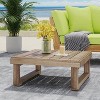 Westchester Outdoor Acacia Wood Square Coffee Table Brown Wash - Christopher Knight Home: Rustic Style, Water-Resistant - 3 of 4