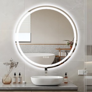 Maxax Modern Round Frameless Led Bathroom Vanity Mirrors Anti-Fog, Dimmable Lights And Shatterproof Mirror - 1 of 3