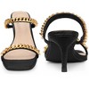 Perphy Women's Snakeskin Printed Square Toe Chain Stiletto Heels Slide Sandals - 3 of 4