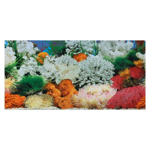 Unique Bargains Aquarium Background Poster Double-sided Fish Tank