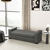 CAVINAS 18.7"H Rectangle Faux Leather Ottoman Bench,Upholstery Benches wit Wood Legs and Recessed Arms,Upholstery Benches for Living Room - 2 of 4