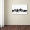 Trademark Fine Art-Michael Tompsett 'Seattle Washington Skyline B&W' Matted Framed Art - 3 of 3