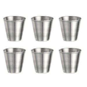 Unique Bargains Stainless Steel Wedding Party Shatterproof Reusable Cocktail Mugs 6 Pcs - 1 of 4