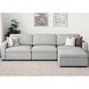Belffin L-Shaped 4-Seater Cloud Sectional - Plush Chenille Sofa with Storage Ottoman & Convertible Design - 4 of 4