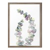 Kate and Laurel Blake Eucalyptus 2 Branches Framed Printed Glass by Emily Marie Watercolors, 18x24, Gold - 2 of 4