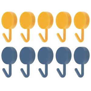 Unique Bargains Stainless Steel Adhesive Waterproof Decorative Hooks and Hangers 10 Pcs - 1 of 4