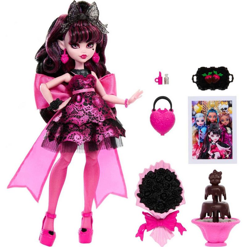 Monster High Draculaura Fashion Doll in Monster Ball Party Dress with Accessories, 1 of 7