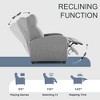 Okak Modern Upholstered Manual Recliner Chair with Adjustable Footrest,Massage/No Massage Sofa Chair with High Backrest - 3 of 4