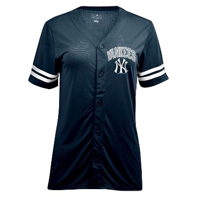 yankees button up jersey