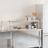 vidaXL Work Table Overshelf 43.3"x11.8"x13.8" Stainless Steel - 3 of 4