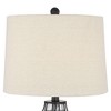 360 Lighting Hudson 23" High Small Modern Accent Table Lamps Set of 2 WiFi Smart Socket Dark Bronze Clear Metal Glass Living Room Bedroom Bedside - 4 of 4