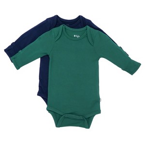 2-Pack Long Sleeve Bodysuit in Emerald and Navy - 1 of 4