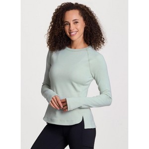 Avalanche Outdoor Buttery Soft Long Sleeve Top Crewneck Hiking Shirt with Thumbholes - 1 of 4