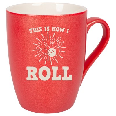 100 North Crimson Red Metallic Finish, 10 Ounce, Comfortably Fits Your Hands, New Bone China Coffee Tea Cup Mug, This Is How I Roll
