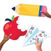 Big Dot of Happiness School Supplies - Paper Airplane, Apple and Pencil Decorations - Kids Classroom Decorations Large Photo Props - 3 Pc - 4 of 4