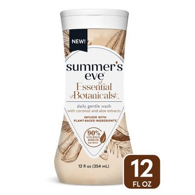Image of Summer's Eve Essential Botanicals Feminine Cleansing Wash - Coconut & Aloe Extracts - 12 fl oz
