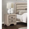 Gulches Contemporary Rustic 2 Drawer Nightstand Natural Finish, Flat Black Cup Pulls, 23.5"W x16.5"D x26.5"H - 2 of 4