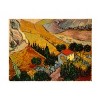 Trademark Fine Art -Vincent Van Gogh 'Landscape with House' Canvas Art - 2 of 4