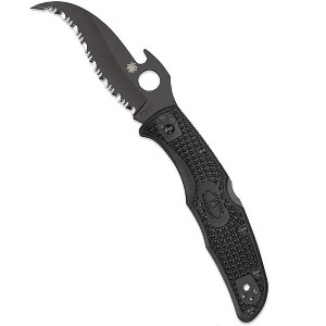 Spyderco Matriarch 2 Folding Pocket Knife with Emerson Opener | Superior Cutting Performance with the 3.57" Black VG-10 Blade with SpyderEdge, Black - 1 of 4