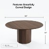 Dovelina 60" Round Dining Table Modern Wood Kitchen Table Dining Room Table for 8 People - 4 of 4