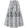 Collections Etc Tie Waist Floral Pattern Cotton Skirt - 3 of 4