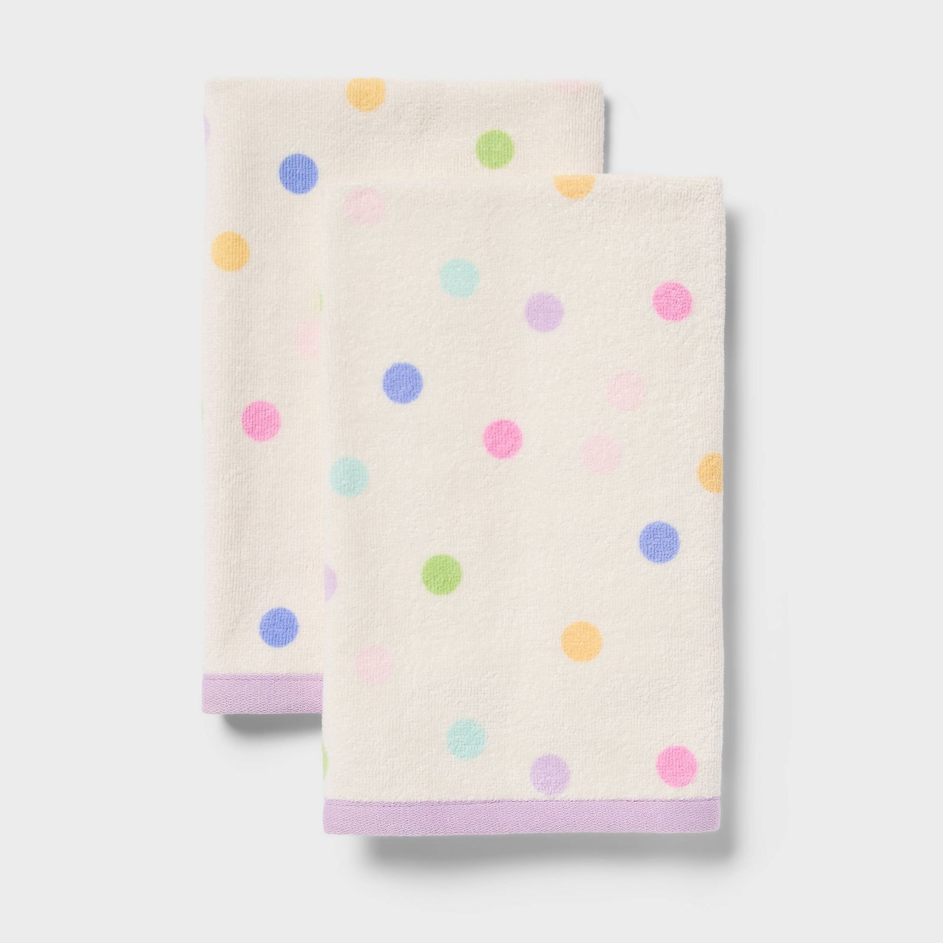 2pk Easter Polka Dot Hand Towel Set - Room Essentials™