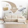 Modern Compressed Sofa,2 Seater Large Sectional Couches for Living Room,Pet-Friendly Cloud Modular Sectional Sofa,No Assembly with Pillows, Beige - 4 of 4