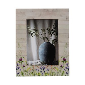 Bohemian Picture Frame - Floral Boho Design, Wood & Polyresin - Decorative Photo Frame for Home & Office Decor - 1 of 4