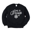 Simply Sage Market Let It Snow Snowflake Sweatshirt - XL - Midnight - 3 of 4