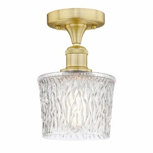 Niagra - 1 Light Semi-Flush Mount In Art Deco Style-9.25 Inches Tall and 6.5 Inches Wide - 1 of 1