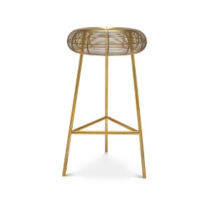 Meridian Furniture,Tuscany Gold Metal Counter Stool - 1 of 4