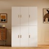 Buenhomino 8 Doors 2 Drawers Wardrobe Set Armoire Closet Bedroom Storage Cabinet with Shelves and Hanging Space 77" L Wooden Clothing Organizer Unit - 2 of 4