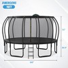 Jump Into Fun 16FT Trampoline For Kids And Adults With Wear-resistant UV-resistant Jumping Mat,Basketball Hoop,Enclosure Net, Recreational Trampoline - 2 of 4