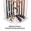 GSE Clear Acrylic Corner-Style Floor Stand Billiard Pool Cue Rack, Holds 8 Pool Cue Sticks, 2 Ball Racks and Full Set of Pool Balls - 4 of 4