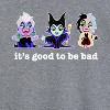 Women's - Disney - Ursula Maleficent Cruella Good To Be Bad Short Sleeve Graphic T-Shirt - 2 of 4
