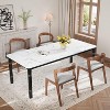 CuisinSmart 78.7" Farmhouse Dining Table for 6-8 People - Rustic Industrial Kitchen Table with Sturdy Metal Frame & Chamfered Corners - 4 of 4