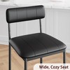 Bar Stools Set of 2, Counter Height Bar Stools with Footrest, PU Leather Kitchen Barstools - 4 of 4