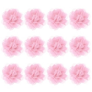 Unique Bargains Mesh Fabric Full Chiffon Flowers for DIY 12 Pcs - 1 of 4