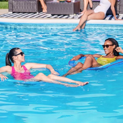 SwimWays Spring Float Papasan Pool Lounger with Hyper-Flate Valve - Blue