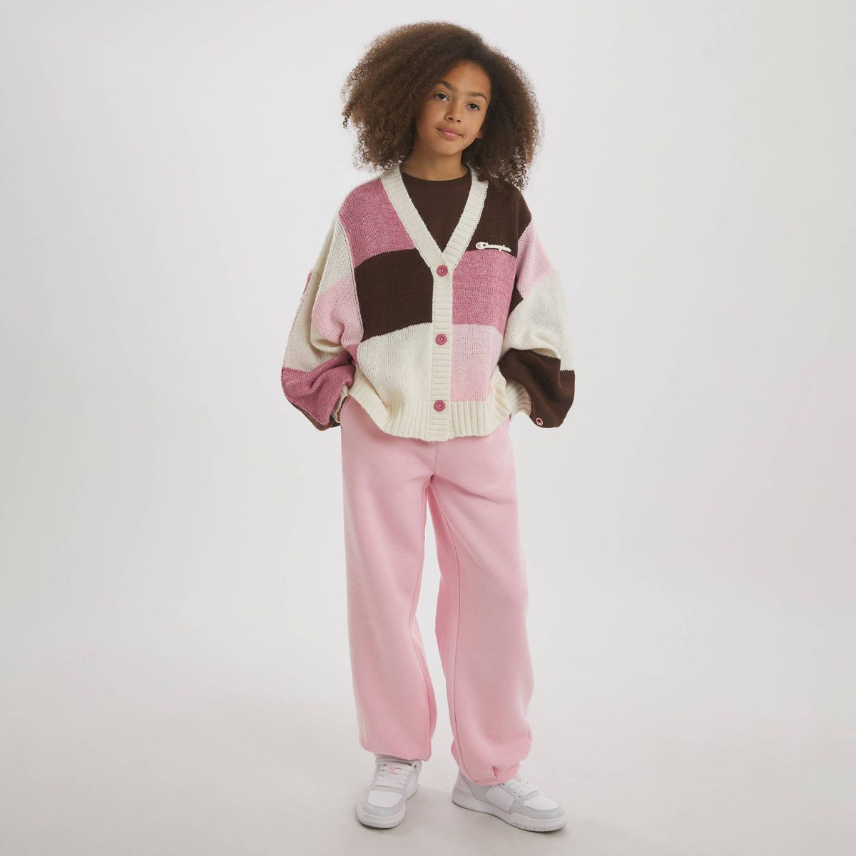 Champion Girls' Oversized Patchwork Cardigan Sweater - thumbnail 8