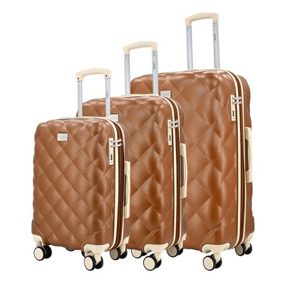 IZOD Fit Lightweight ABS Hard Shell Luggage Set - 3-Piece (20", 24", 28") with 360° Dual Spinner Wheels & Combo Lock