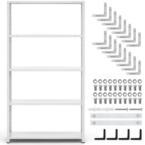 Storage Shelves Metal Bookshelves for Storage,5-Shelf Shelving,  Adjustable Garage Shelving Heavy Duty Storage Rack Pantry Shelf Kitchen Shelving - 1 of 4