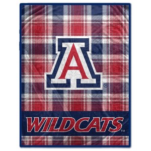 NCAA Arizona Wildcats Plaid Ultra Cozy Throw Blanket - 1 of 2