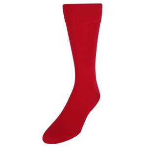 Vannucci Men's Solid FashionColored Soft Mercerized Cotton Dress Sock - 1 of 3