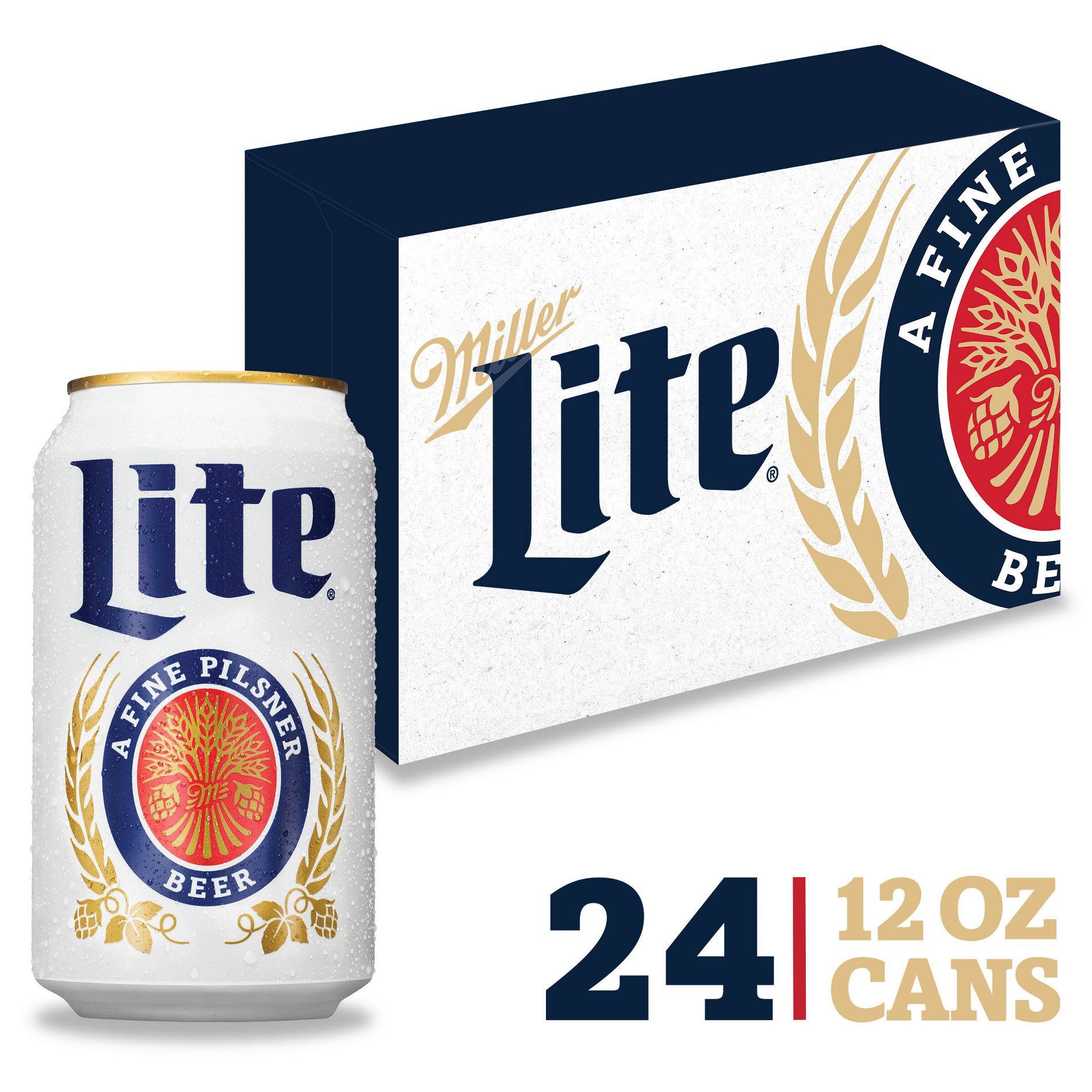 Miller Lite Beer- 24pk/12 fl oz Cans