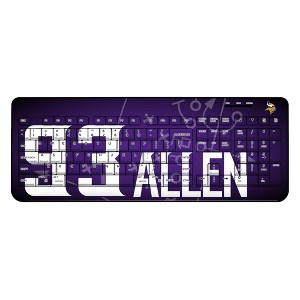 NFL Minnesota Vikings Players Game Tactic Wireless USB Keyboard - 1 of 4