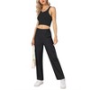 Cargo Pants Women Baggy Casual High Waisted Straight Leg Pants Loose Trousers with Pockets - 2 of 4
