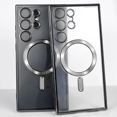 Entronix [Magnetic] Case Compatible with Galaxy S25 Ultra - [Clear Back] Luxury Glossy Cover